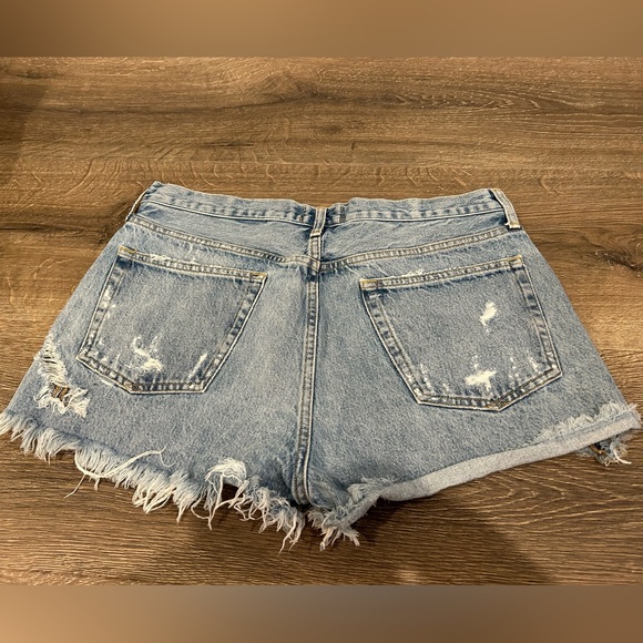 Agolde Parker Distressed Cutoff Jean Shorts Size 31 Color Swampmeet - Picture 7 of 8